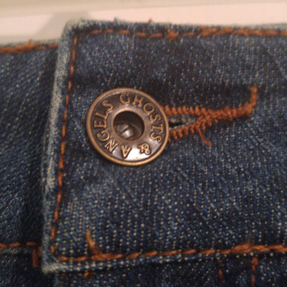 Ghosts & Angels denim mini skirt size small